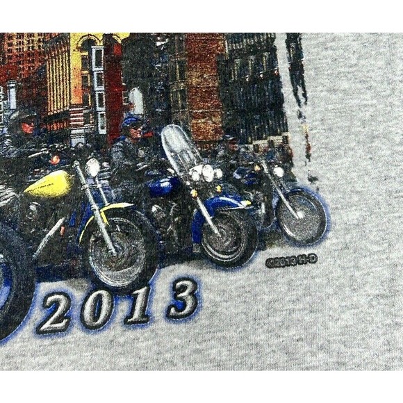 Harley Davidson 110 Year Anniversary American Flag Gray Graphic T-Shirt Size 2XL - Picture 3 of 8